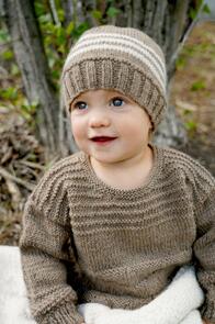 Lisa F Baby Cakes BC104 Kennedy Sweater and Hat - Knitting Pattern / Kit