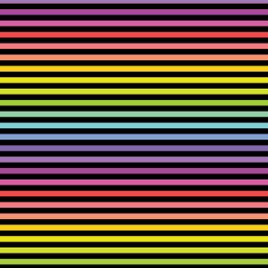 Devonstone Fundamentals - 1/4" Stripe Rainbow Black