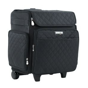 Everything Mary Classic Rolling Craft Tote - Black Quilted