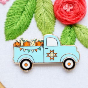 Flamingo Toes Needle Minder - Fall Pumpkin Truck