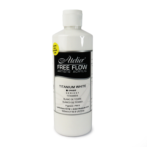 ATELIER Free Flow Artists' Acrylic - 500ml, Titanium White