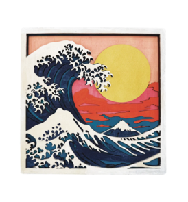 Splat Planet Wooden Art Craft Kit - The Great Wave