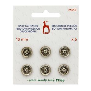 Pony Metal Snap Fasteners - Nickel