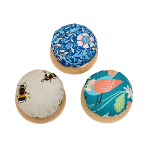 Hobby Gift Pincushion (assorted) - Bee, Bird or Floral Woodblock