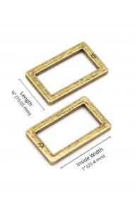 ByAnnie 1" Rectangle Ring Flat, Set of Two