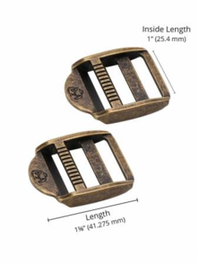 ByAnnie 1" Metal Strap Adjuster, Set of Two
