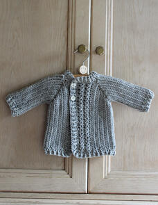 Holland Designs Crochet Pattern - Simple Cable Baby Cardigan