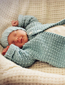 Holland Designs Crochet Pattern - Textured Baby Hat & Cardigan