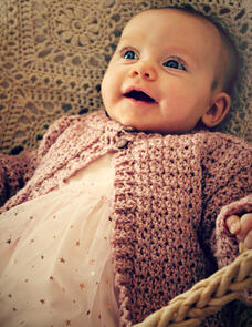 Holland Designs Crochet Pattern - Faux Cable Baby Cardigan