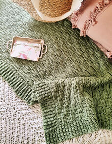 Holland Designs Crochet Pattern - Knit-Look Basketweave Afghan