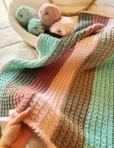 Holland Designs Crochet Pattern - Knit-Look Broken Rib Stitch Blankets