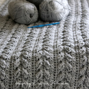 Holland Designs Crochet Pattern - Alpine Cable Blanket & Headwrap