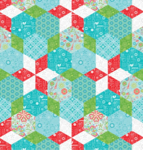 Benartex Contempo Sewing Room 2; Endless Hexagons - Multi