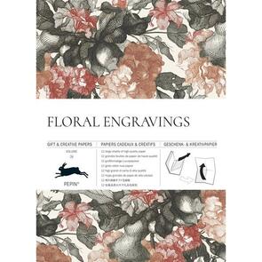 The Pepin Press Gift and Creative Papers Book-Floral Engravings