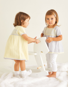 Sirdar 5368 Smock Effect Dress - Knitting Pattern / Kit