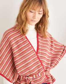 Sirdar 10206 Wrap Stepped Hem Knitting Pattern / Kit
