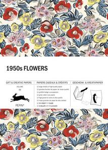 The Pepin Press Gift and Creative Papers Book-1950's Flowers