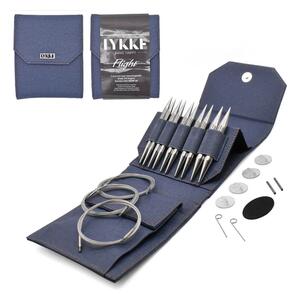Lykke 5" Interchangeable FLIGHT - (BULKY) - SET - "Faux Waxed Canvas - Denim"