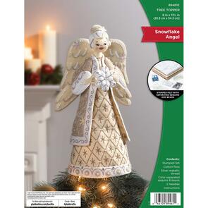 Bucilla Felt Applique Kit, Tree Topper - Snoflake Angel