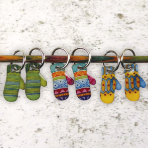 Emma Ball Mittens Stitch Markers in a Kittens Tin (T171)