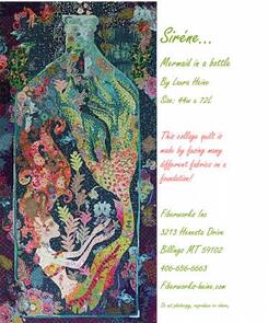 Fiberworks Collage Pattern: Mermaid in a Bottle