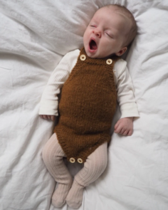 Petite Knit Little Brother's Romper - Knitting Pattern / Kit