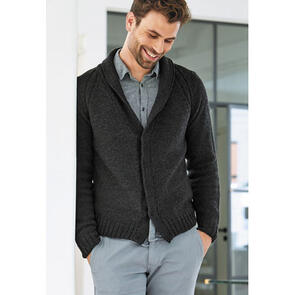 Lana Grossa Pattern / Kit - Cool Wool Big - Mens Cardigan (0165)