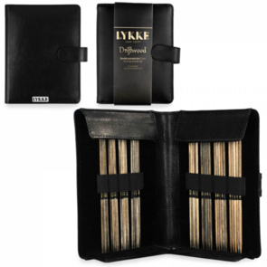Lykke Driftwood Double Pointed 6" Set SMALL - Black Faux