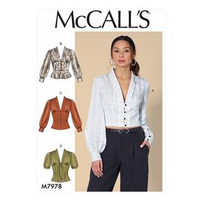 McCalls Pattern 7978 Misses' Tops