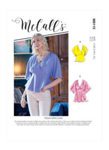 McCalls Pattern 8115 #Sierra - Misses' Tops