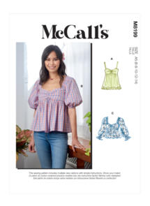 McCalls Pattern 8199 Misses' Tops