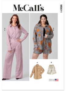 McCalls Sewing Pattern Misses' and Women's Shirt, Shorts and Pants M8611