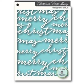 Memory Box Stencils - Script Merry