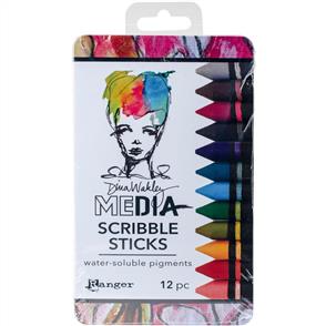 Ranger Ink Dina Wakley Media Scribble Sticks 12/Pkg - Set 2