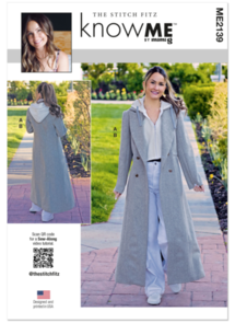 McCalls Know Me Sewing Pattern Misses' Coat and Hoodie Insert ME2139