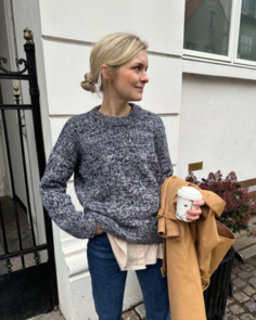 Petite Knit Melange Sweater - Knitting Pattern / Kit