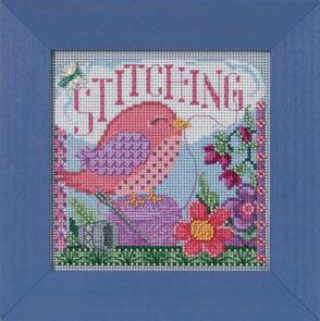 Mill Hill Buttons & Beads Cross Stitch Kit - Spring Series - Stitching