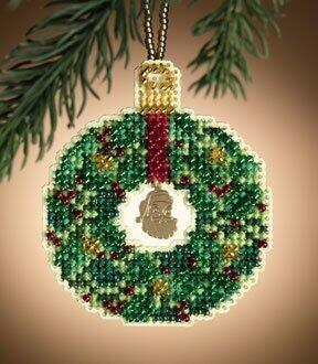 Mill Hill Bead & Cross Stitch Kit - Emerald Wreath