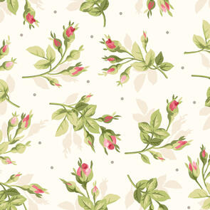 Maywood Heather Natural Rosebud Spray