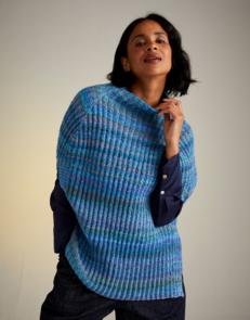Sirdar Knitting Pattern / Kit - Jewelspun #10721 Bellflower Poncho