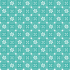 Maywood Kimberbell Basics Teal Dotted Circles