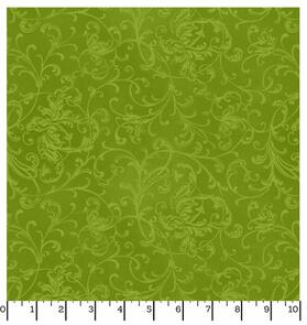 Maywood Poinsettia & Pine | Christmas Elegant Scrolls Green