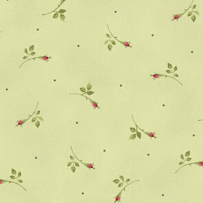 Maywood Roses On The Vine /Marti Michell Rov Green Rose Buds