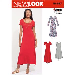 New Look Pattern 6597 Misses' Knit Dress