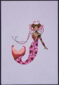 Mirabilia Cross Stitch Chart, Waterlillies & Beads Pack - Saint Lucia Mermaid