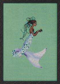 Mirabilia Cross Stitch Chart, Waterlillies + Bead Pack - St Thomas Mermaid