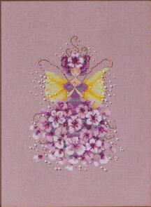 Mirabilia Cross Stitch Chart, Waterlilies & Beads Kit - Nora Corbett's Miss Cherry Blossom