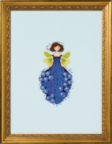 Mirabilia Cross Stitch Chart & Bead Pack - Nora Corbett's Miss Blueberry