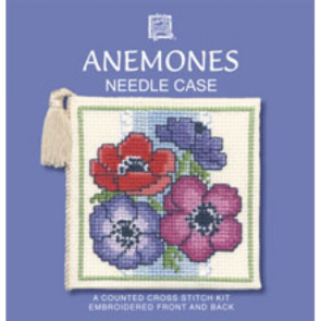 Textile Heritage Cross Stitch Kit Needle Case - Anemones Needle Case