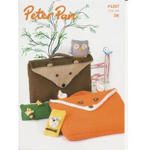 Peter Pan Pattern P1267 Animal Book Bags, Penchil Case, Phone Cover and Owl